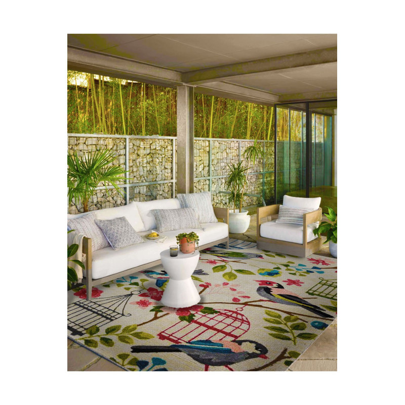 Tapis tissé à motif botanique et lavable, Tapis de couloir 2 pi 6 po x 9 pi 10 po