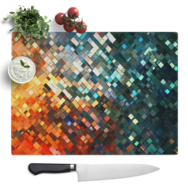 Pixel Pattern Vol.1  Glass Chopping Board