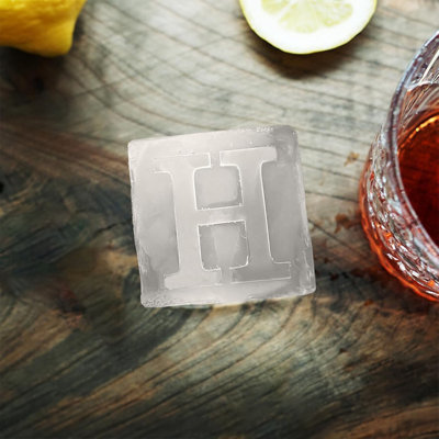 Custom Letter H Monogram Ice Cube Mould – 2 Inch Large Initial Silicone Ice Tray, Perfect Personalized Gift For Dad & Men (Great For Cocktails, Whiskey & Beverages),