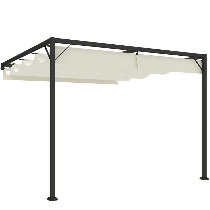 3m x 3m Metal Pergola, Beige