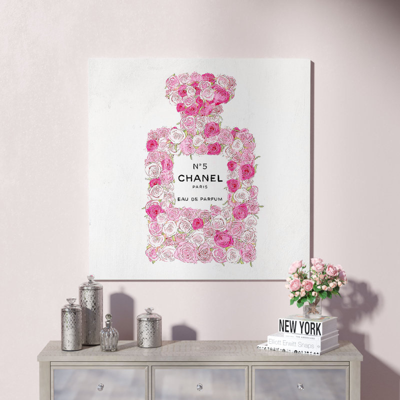 « number 5 rose ii », impression sur toile tendue, H 16 po x l 16 po x P 1,5 po