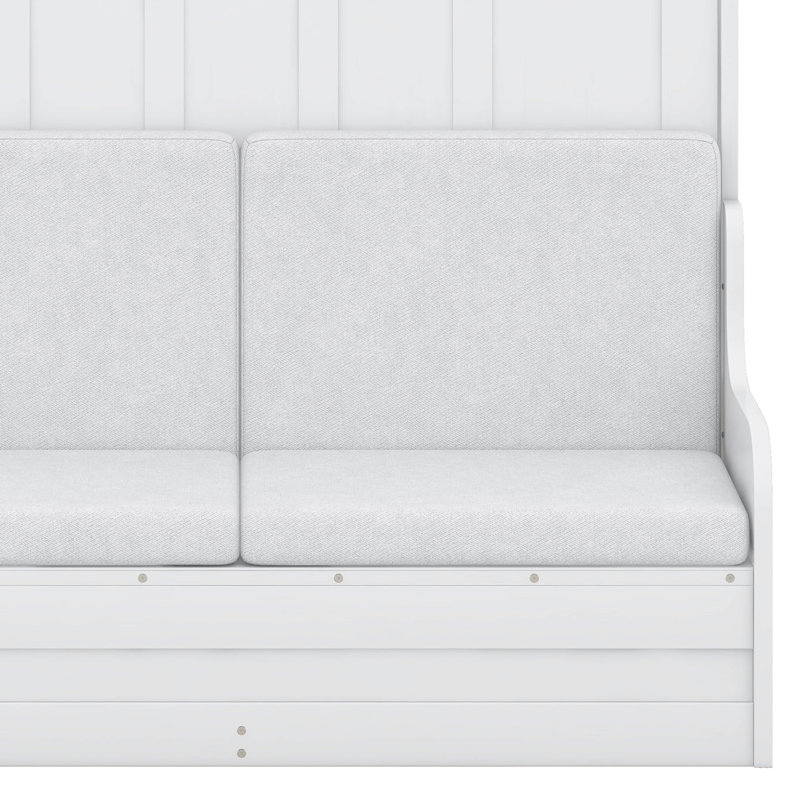 Grand lit escamotable avec coussin Araban, Blanc