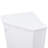 White Bathroom Cabinet Triangle Corner Storage Cabinet With Adjustable Shelf Modern Style MDF Board-701041756