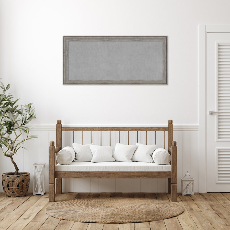 Magnetic Photo Memo Board Bulletin Board, 25" H x 53" W