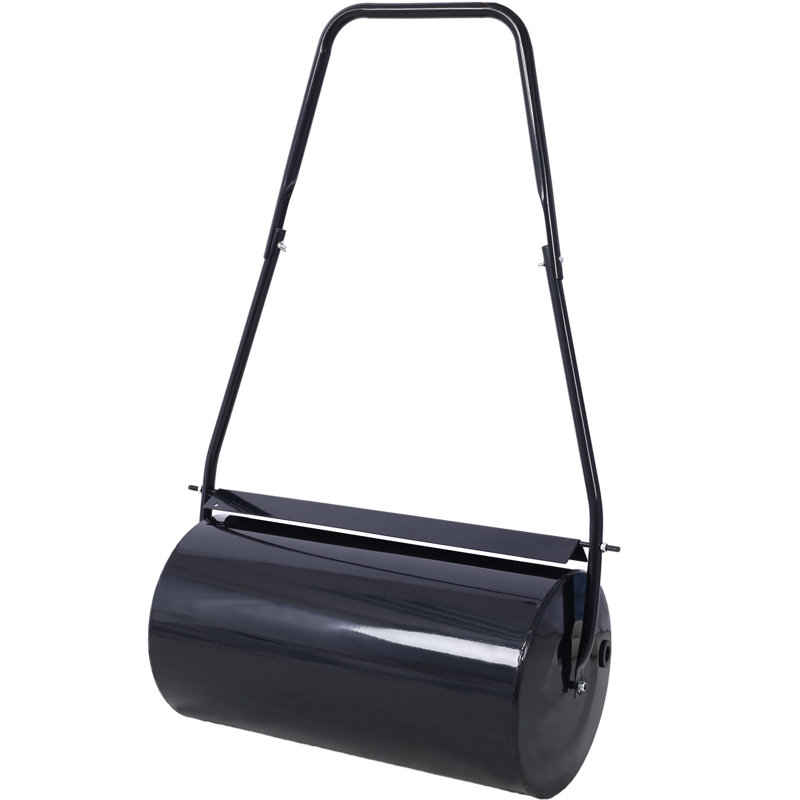 Rouleau de pelouse à poids ajustable Lifesky: Rouleau en acier rempli de sable / eau de 13 gallons - Pousser / remorquer derrière pour niveler la cour et compacter le sol - Outil de bricolage pour propriétaire pour la pelouse plate