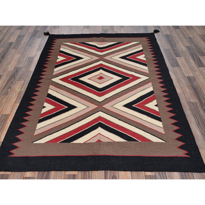 Tapis oriental tissé à la main 100% laine tissé à la main 5 pi 2 po x 7 pi brun Beaver Brown, 5 pi 2 po x 7 pi