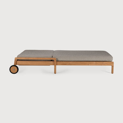 Jack Outdoor Teak Chaise Lounge
