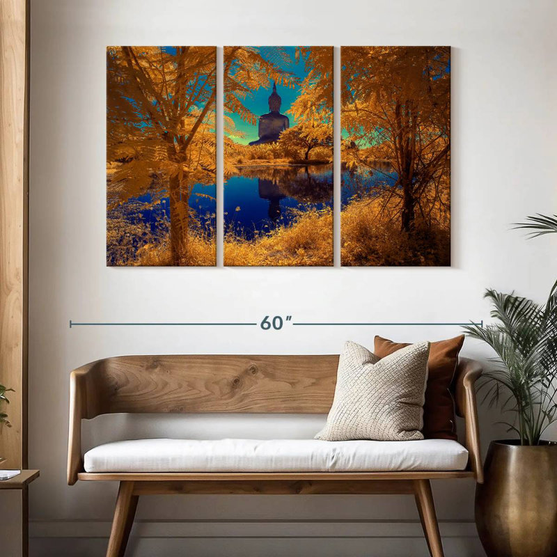 Adella Buddha Statue Reflection, 32" H x 50" W