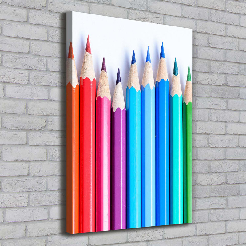Colourful Pencils - Wrapped Canvas Print