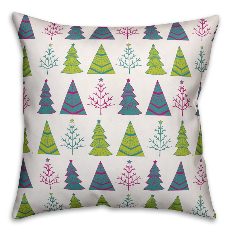 Floral Reversible Throw Pillow, 16" x 16", Throw Pillow