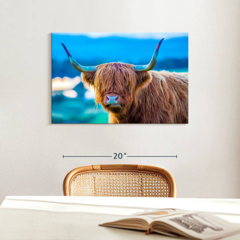 Brampt Shaggy Cow, 16" H x 24" W