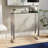Berlind Modern Glass Console Table – Stainless Steel Base, Entryway & Living Room Accent Table-1394791411-1394791405