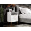 Abbegayle bedside table with a drawer, golden handles and feet-1013384675