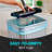 Manual Floor Sweeper Lightweight Floor Cleaner, Cordless Rechargeable Floor & Carpet Sweeper with Low Profile Body to Reach Under Furniture, Black