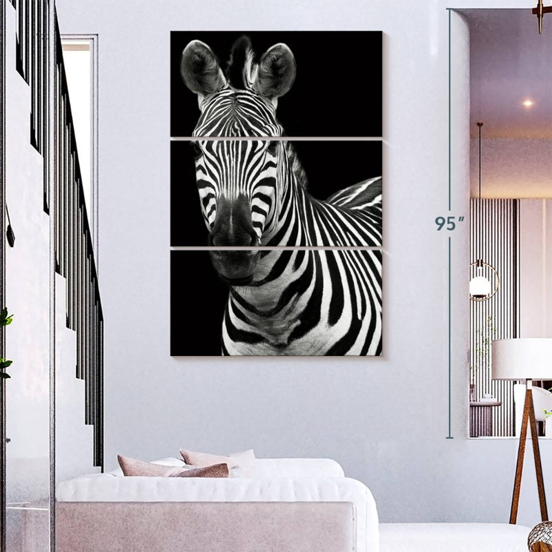 Brampt Zebra Stripes Pattern IV, 74" H x 48" W