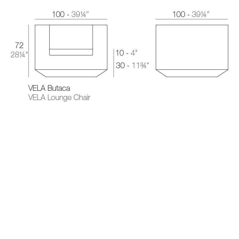 Vela - Chaise longue en résine - Basic, Blanc