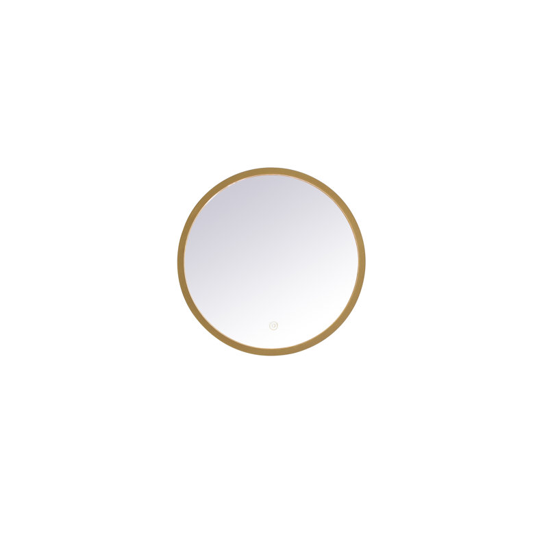 Miroir de salle de bain Pickard, Laiton, 18" x 18"