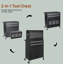 Coffre à outils Ool, armoire de rangement à outils à 8 tiroirs avec coffre à outils amovible 2 en 1, doublure, roues verrouillables, crochets latéraux, mécanisme de verrouillage-1880230306