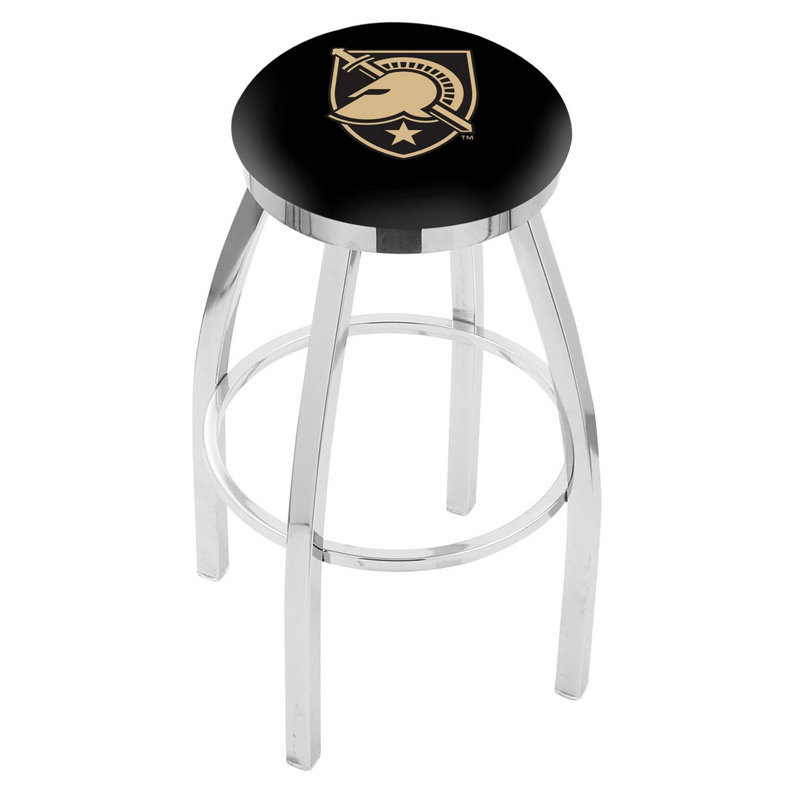 NCAA 36" Swivel Bar Stool, US Military Academy (ARMY), Chrome
