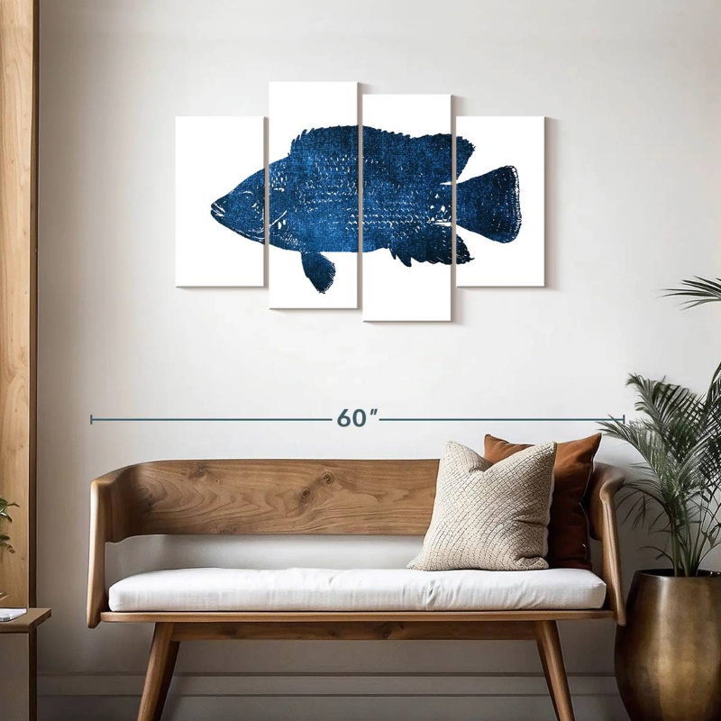 Navy Fish, 27" H x 43" W