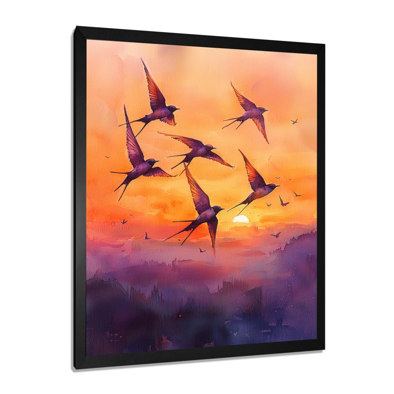 Harristown - Animals Wall Art, Noir, noir, noir, noir, H 20 po x l 12 po, Reproduction encadrée sans passe-partout