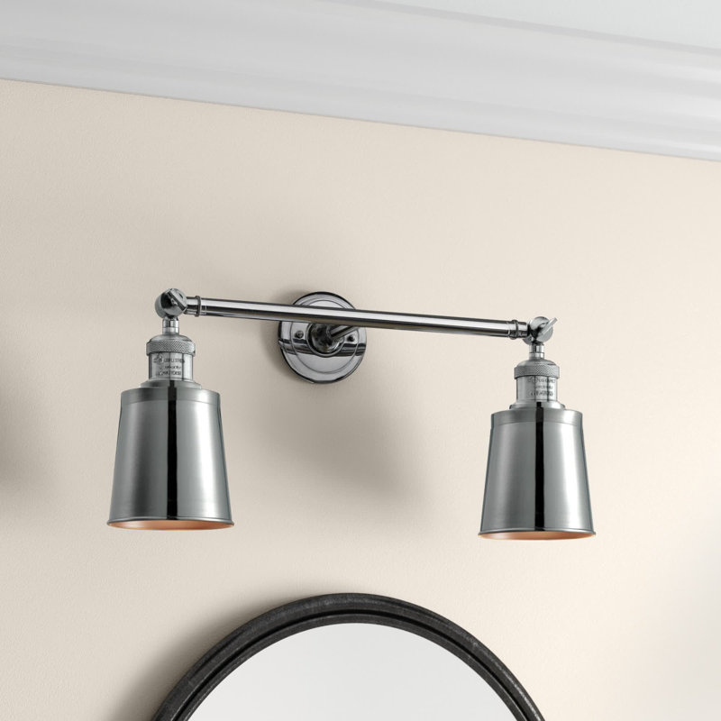 Lavender Hill 2 - Light Dimmable Vanity Light, 6 Watt Vinage LED Bulb, Polished Nickel