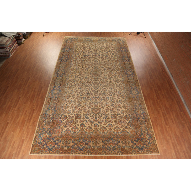Tapis traditionnel à teinture végétale pré-1900 11 x 20