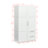High Wardrobe And Kitchen Cabinet With 2 Doors, 2 Drawers And 5 Storage Spaces, White