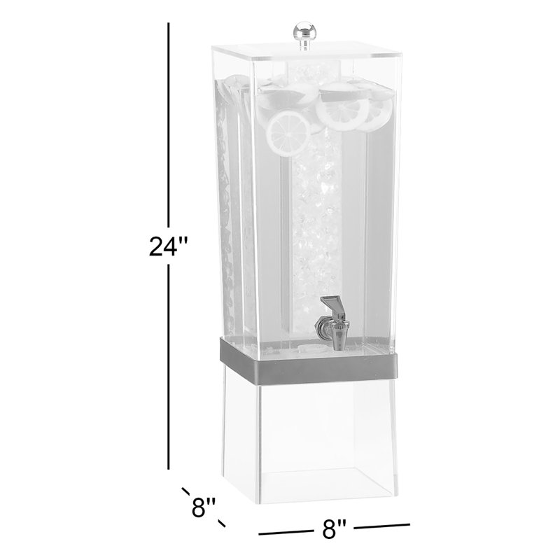 3 Gallon Econo Beverage Dispenser with Ice Chamber, Silver
