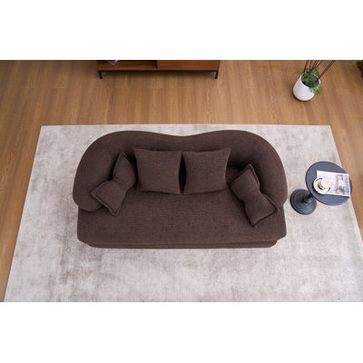 Canapé-lit 2-en-1 pliable, canapé-lit convertible pliable sans os de 70 pouces, 4 coussins