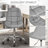 Modern Upholstered Armless Office Chair With Wheels, Adjustable Height Mid-Back Swivel Desk Chair-716585842