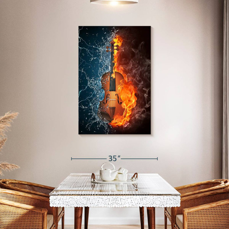 Violon Abarca Water and Fire, H 45 po x l 30 po