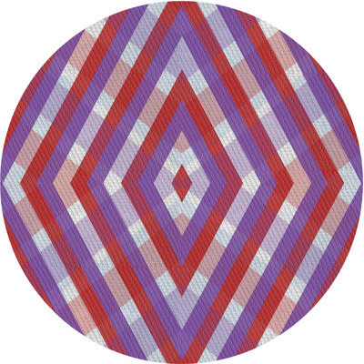 Tapis géométrique violet / mauve