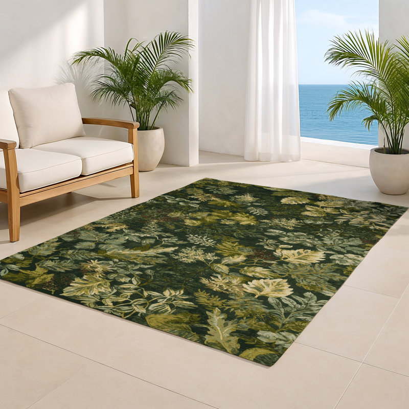 Tapis d'intérieur et d'extérieur vert Nature, Rectangle 9 pi x 12 pi