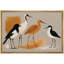 Illustration d'oiseaux modernes, reproduction d'art sur toile encadrée de la chambre principale-791931627-791931630