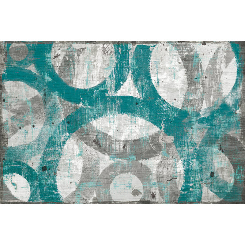 Industrial I Teal by Michael Mullan - Wrapped Canvas Painting, 51cm H x 76cm W