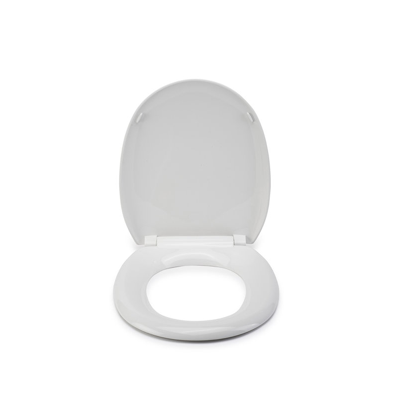 Soft Close Toilet Seat - Hygiene 'N' Clean Antibacterial Treated Polypropylene Seat and Universal Adjustable Hinges with Bottom Fixings Included (White, O Shape)