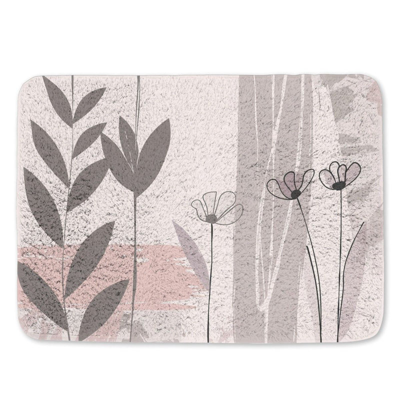 Motif floral pour salle de bain, Simple - L 24 po x l 17 po