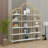 Modern Display Shelf Curved Top 5-Tier Bookshelf Open Storage Organizer X-Bar Frame Spacious Bookcase