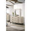 Meuble de chambre à coucher de style moderne avec commode 1 pièce seulement avec poignées à 6 tiroirs et plateau en faux marbre
