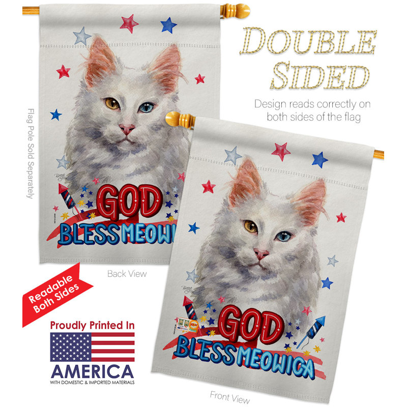 Drapeau de maison patriotique en polyester 3 faces 2 x 2 pi