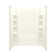 60" W x 75.75" H Frameless Rectangle Sliding Shower Kit with Towel Bar and Base Included