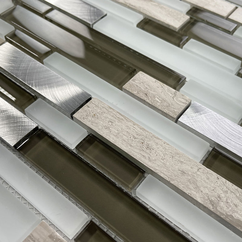 12" x 12" Marble Linear Mosaic Wall & Floor Tile