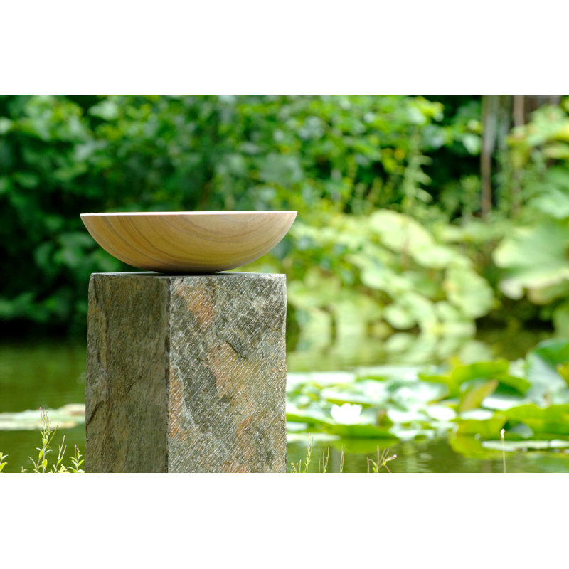 Quiana Natural Stone Birdbath
