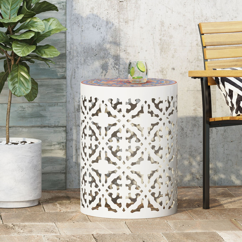Table d'appoint Castana, Blanc