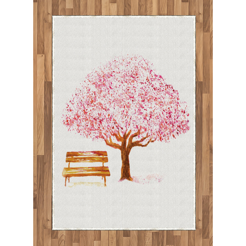 Cherry Nature High Density Long Fiber Poly Threads Decorative Area Rug Carpet, Rectangle 4' x 5'8"