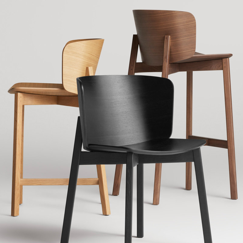 Buddy Stool, Walnut, Bar Stool (32" Seat height)