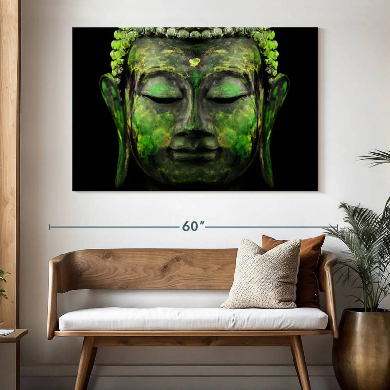 Adella Green Buddha, 34" H x 51" W