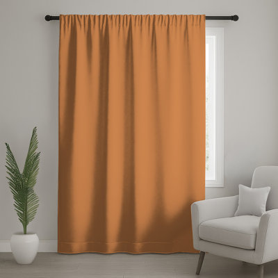 Solid Beige Background Window Curtains, Solid Colour Sheer & Blockout Curtains - 1 Panel