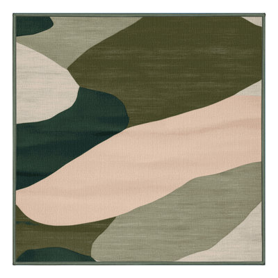 Machine Washable Watercolor Green Area Rug